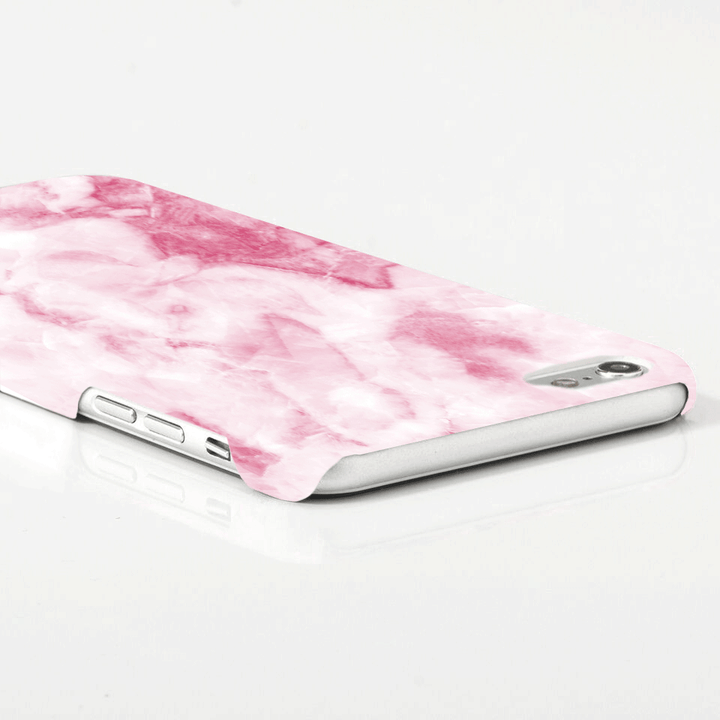iPhone Case - White Carrara Pink Marble - colourbanana