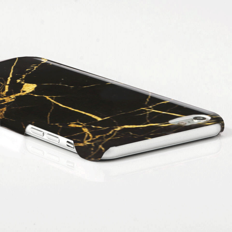 iPhone Case - Black Gold Marble - colourbanana